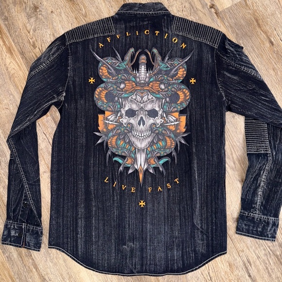 Affliction • Despise Washed Stretch Shirt - Picture 11 of 11
